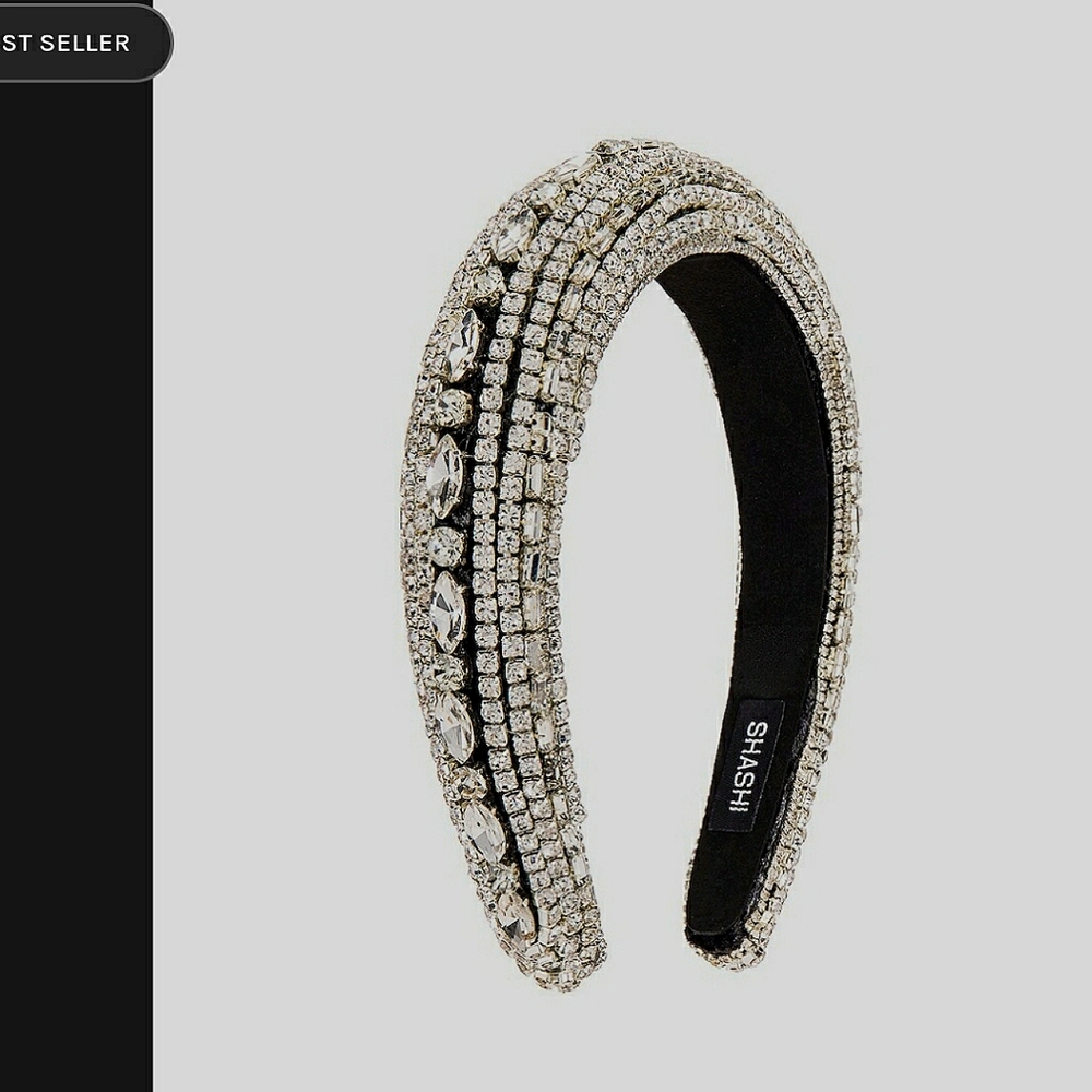 Shashi Empress Headband - Crystal and Black - Picture 3 of 5